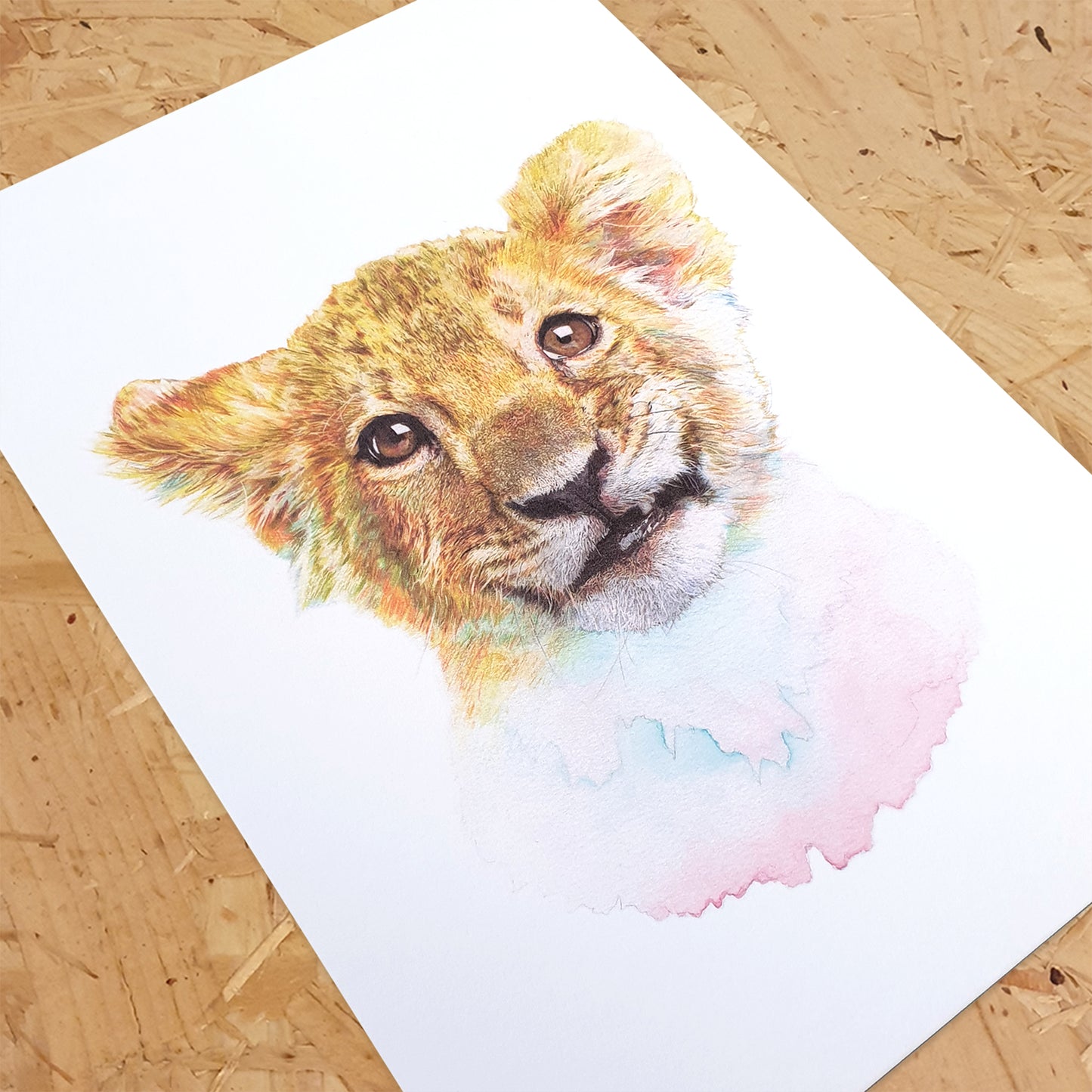 Lion Cub Portrait Wall Art | Wildlife Animal Print | Nature Decor
