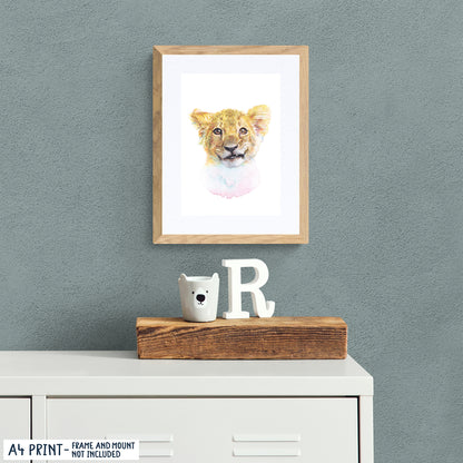 Cute Lion Cub Art Print