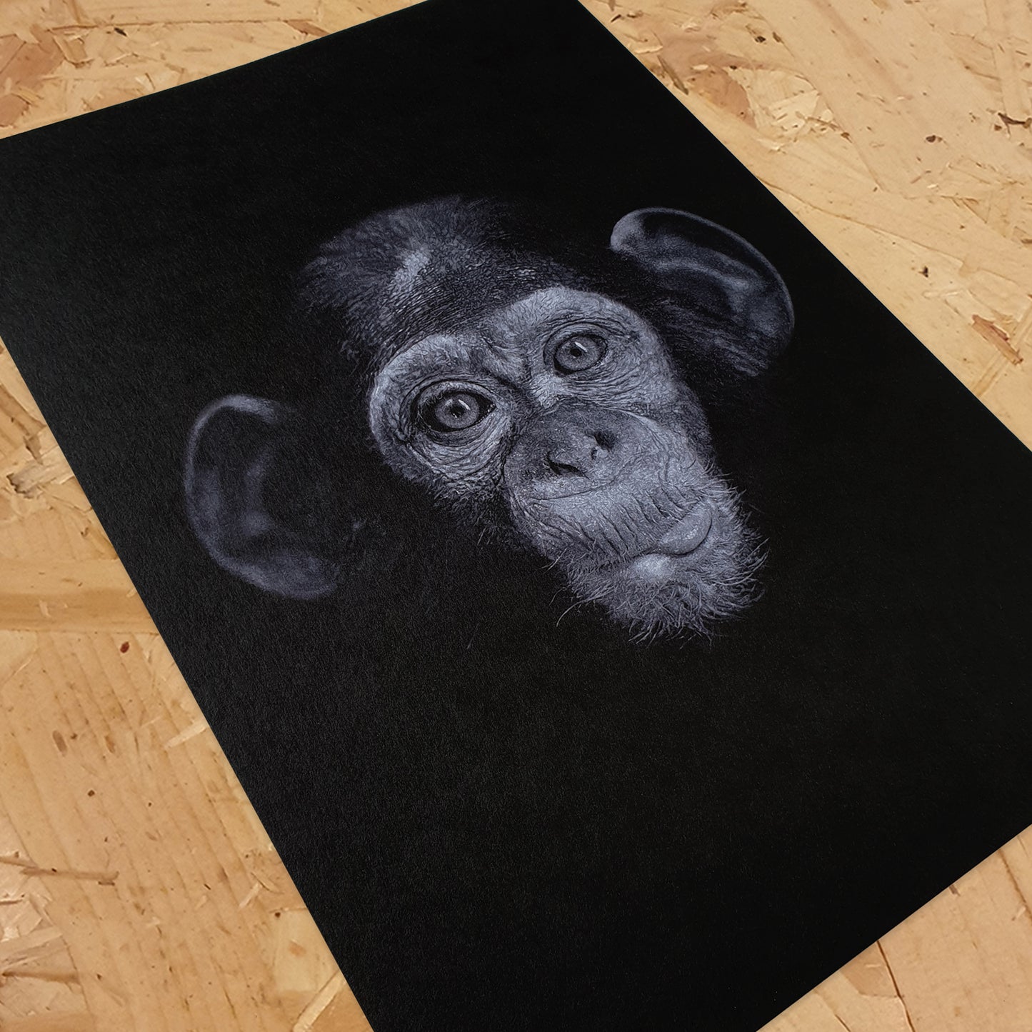 Retrato de mono Lámina artística