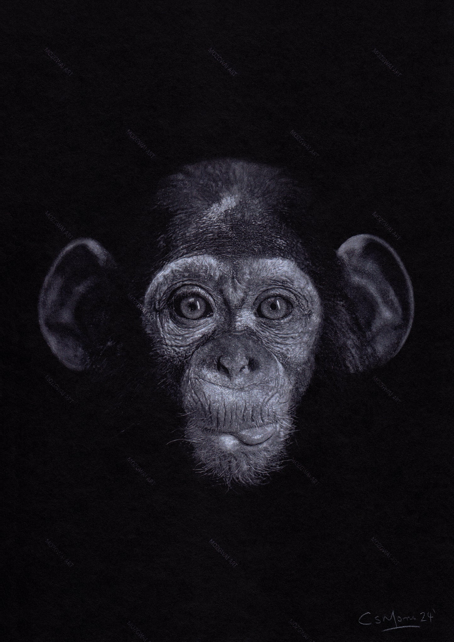 Monkey Portrait Art Print