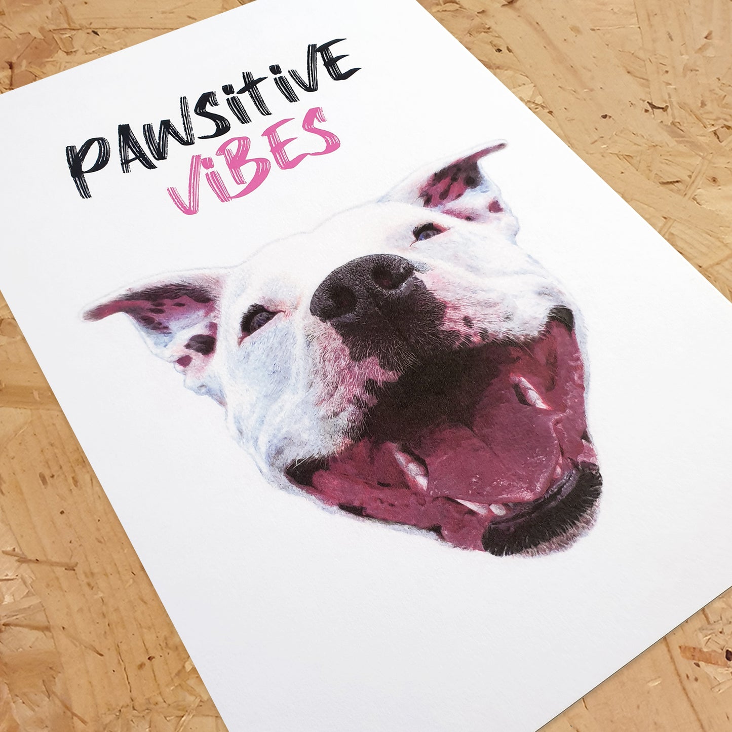 Pawsitive Vibes Staffie Lámina artística
