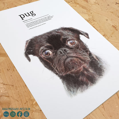 Pug Quote Art Print