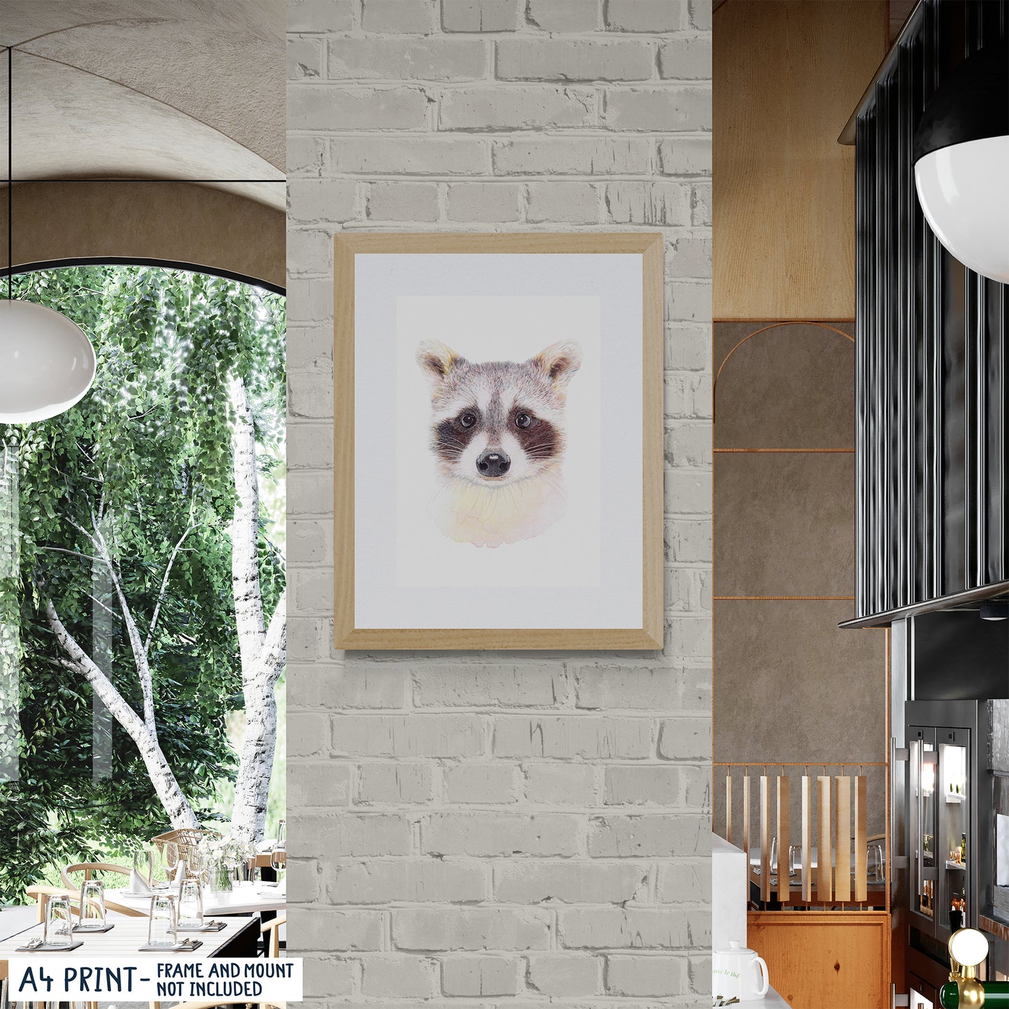 Racoon Portrait Art Print